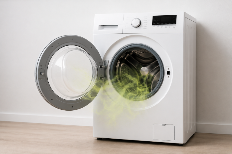 Washing machine in laundry room - washer repair service Kelowna
